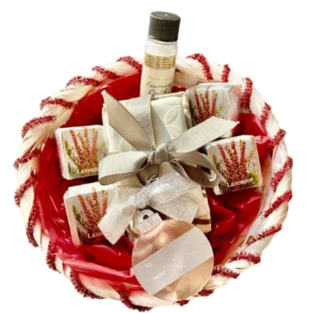 Gift Basket Beauty Spa Bath Fizzing Cubes Cleansing Soap Bars Foaming Bath Soak